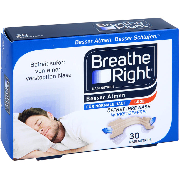 Besser Atmen Breathe Right Nasenpflaster beige gro, 30 St. Pflaster