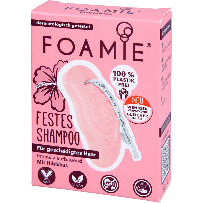 Foamie Festes Shampoo Hibiskiss für geschäd.Haar, 80 g SHA