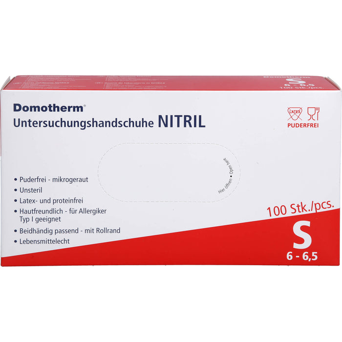 Domotherm Untersuchungshandschuhe Nitril S, 100 St HAS