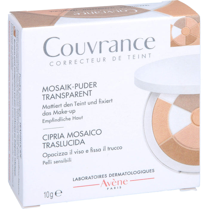 Avène Couvrance Mosaik-Puder transparent mattiert den Teint und fixiert das Make-up, 10 g Poudre