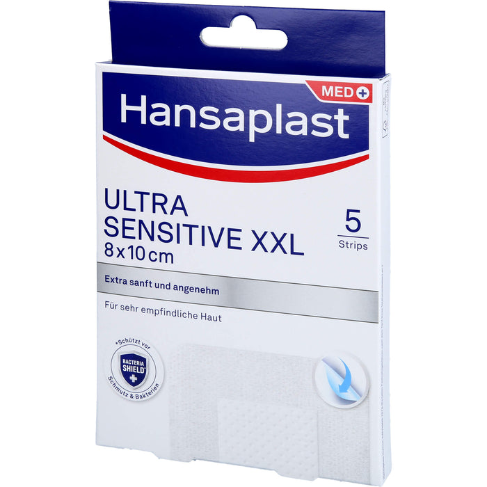 Hansaplast Wundverband Ultra Sensitive 8x10cm XXL, 5 St PFL