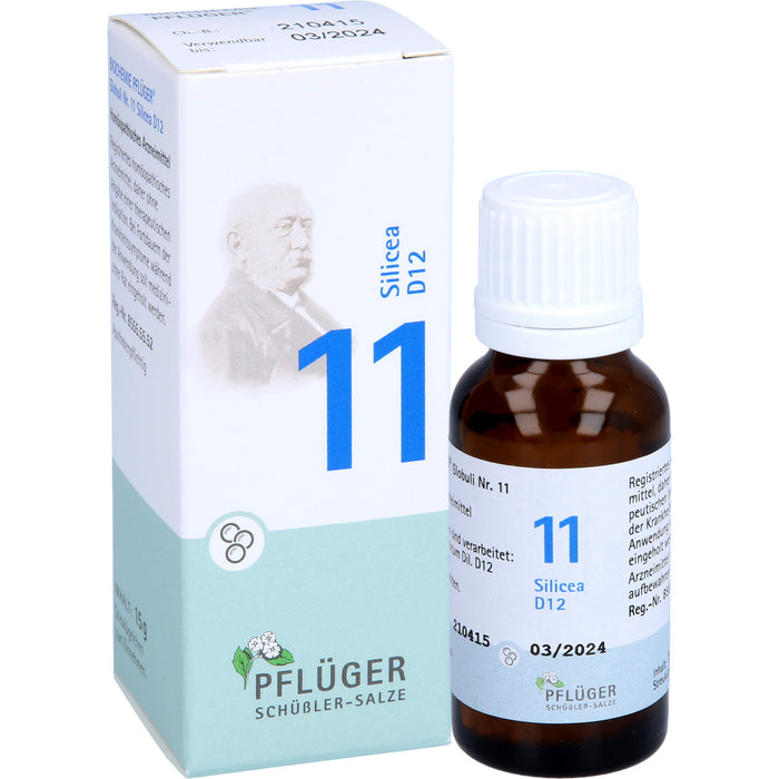 Biochemie Nr.11 Silicea D12 Pflüger Globuli, 15 g GLO