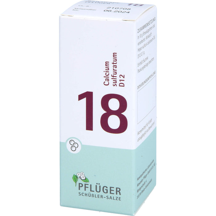 Biochemie Nr.18 Calcium sulfuratum D12 Pflüger Globuli, 15 g GLO