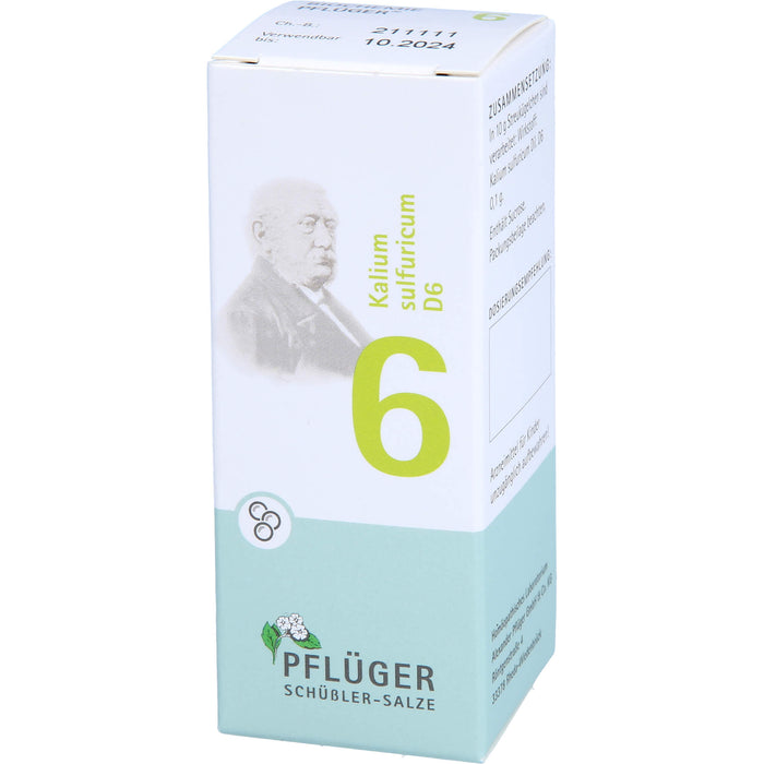 Biochemie Nr.6 Kalium sulfuricum D6 Pflüger Globuli, 15 g GLO