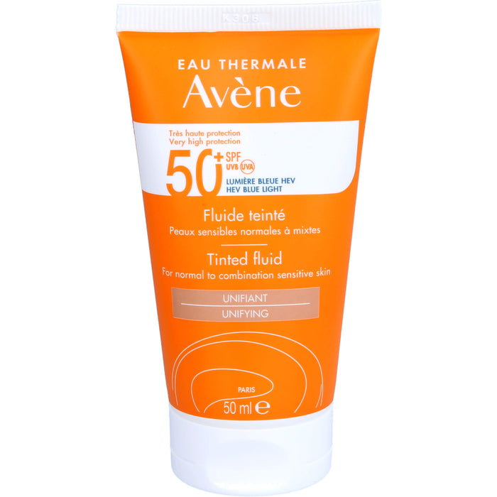 Avène Getöntes Sonnenfluid SPF 50+ für empfindliche normale bis Mischhaut, 50 ml Creme