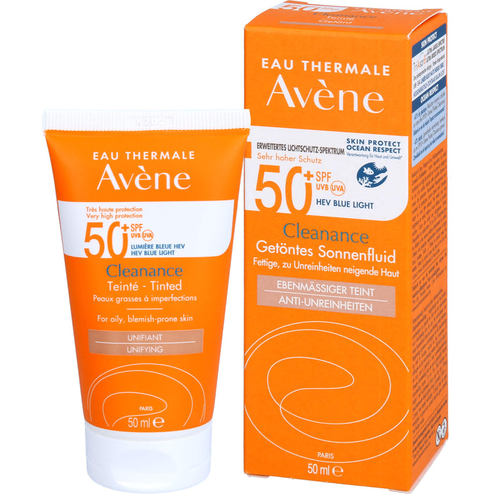 Avène Cleanance Getöntes Sonnenfluid 50+, 50 ml EMU