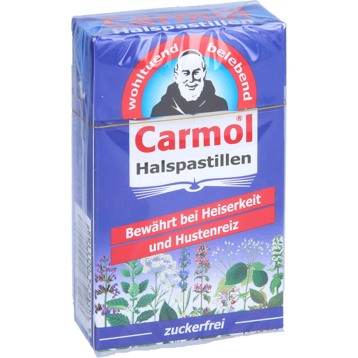 Carmol zuckerfreie Halspastillen bewährt bei Heiserkeit und Hustenreiz, 45 g Candies