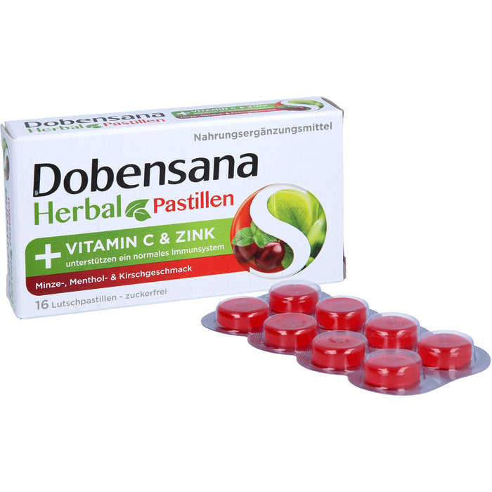 Dobensana Herbal Kirschges. Vit C Zink, 16 St LUP