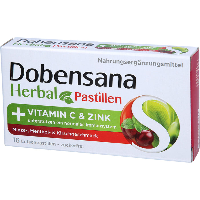 Dobensana Herbal Kirschges. Vit C Zink, 16 St LUP