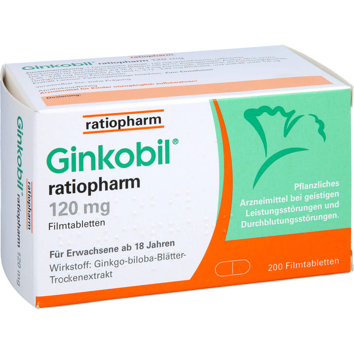 Ginkobil ratiopharm 120 mg Filmtabletten, 200 St FTA