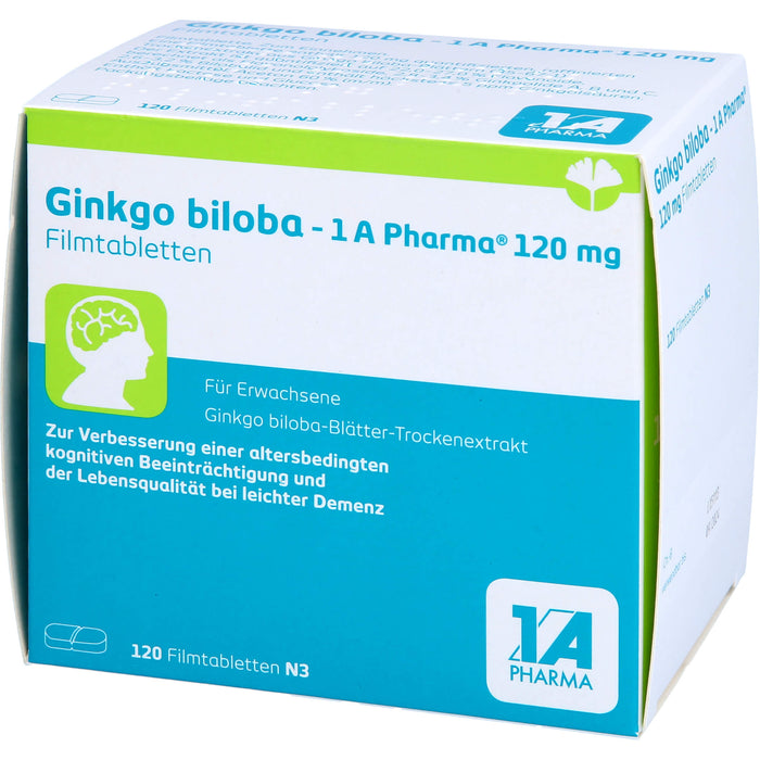 Ginkgo biloba - 1 A Pharma 120 mg Filmtabletten, 120 St FTA