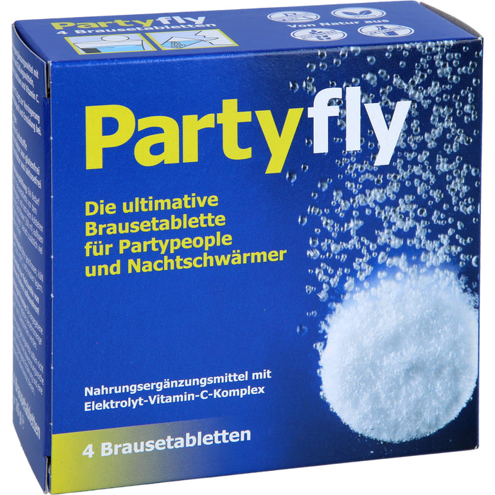 Partyfly Brausetabletten für Partypeople und Nachtschwärmer, 4 St. Brausetabletten