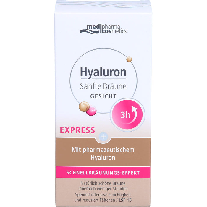 medipharma cosmetics Hyaluron Sanfte Bräune Gesicht, 30 ml Cream