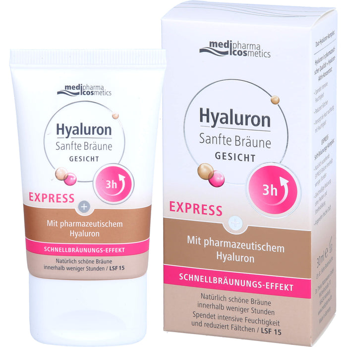 medipharma cosmetics Hyaluron Sanfte Bräune Gesicht, 30 ml Crème