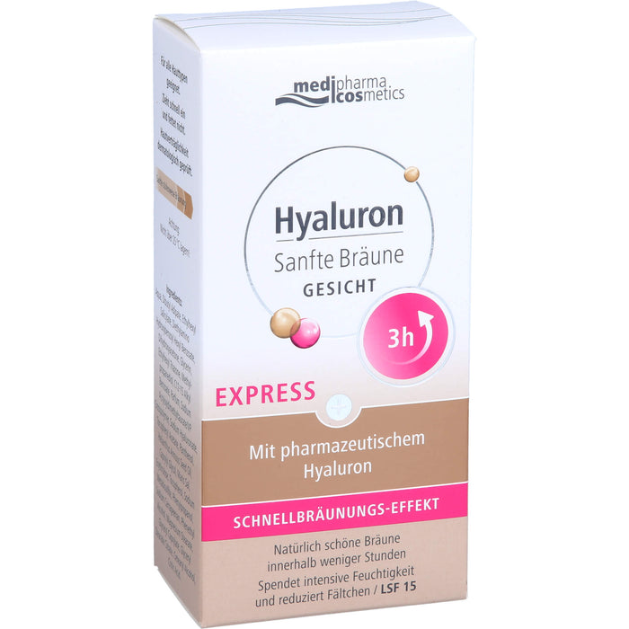 medipharma cosmetics Hyaluron Sanfte Bräune Gesicht, 30 ml Cream