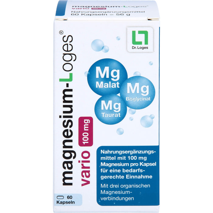 Magnesium-Loges vario 100 mg Kapseln, 60 pcs. Capsules