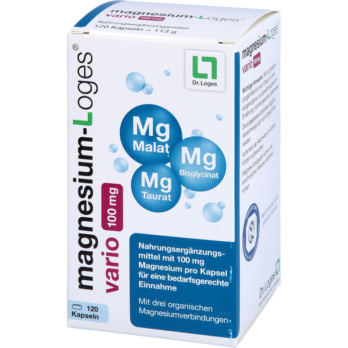 Magnesium-Loges vario 100 mg Kapseln, 120 St. Kapseln