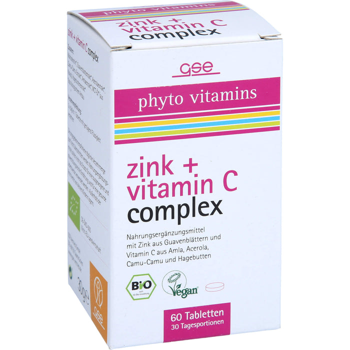 GSE Zink + Vitamin C Complex (Bio) Phyto Vitamins, 60 St TAB