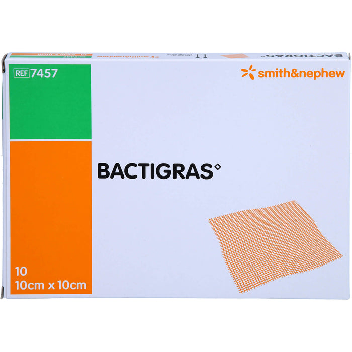 Bactigras antiseptische Paraffingaze 10x10 cm, 10 St WGA