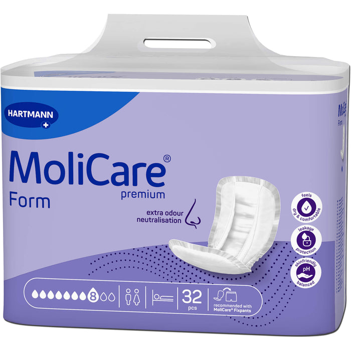 MoliCare Premium Form 8 Tropfen Super Plus Inkontinenzeinlagen, 32 pc Dépôts