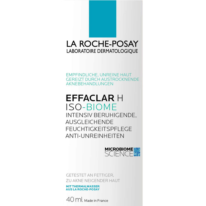 LA ROCHE-POSAY Effaclar H ISO-BIOME intensiv beruhigende Feuchtigkeitspflege gegen Unreinheiten, 40 ml Cream