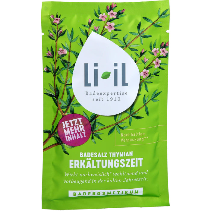 LiiL Badesalz Thymian Erkältungszeit wohltuend und vorbeugend, 80 g Badezusatz