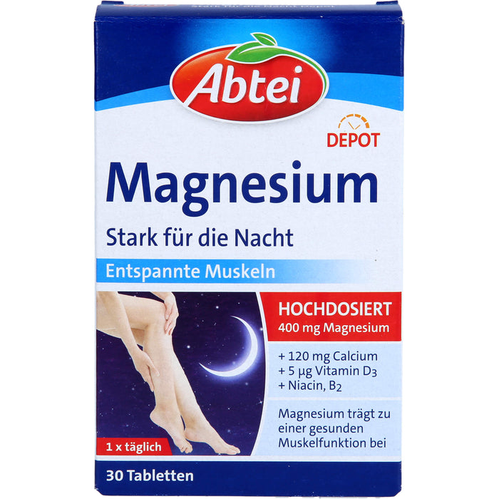 Abtei Magnesium Stark für die Nacht Depot Tabletten für entspannte Muskeln, 30 St. Tabletten