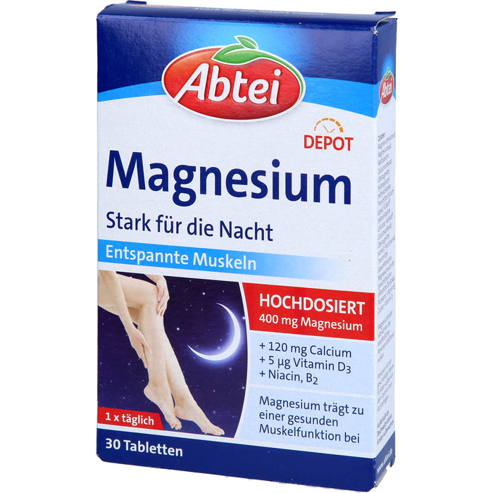 Abtei Magnesium Stark für die Nacht Depot Tabletten für entspannte Muskeln, 30 St. Tabletten