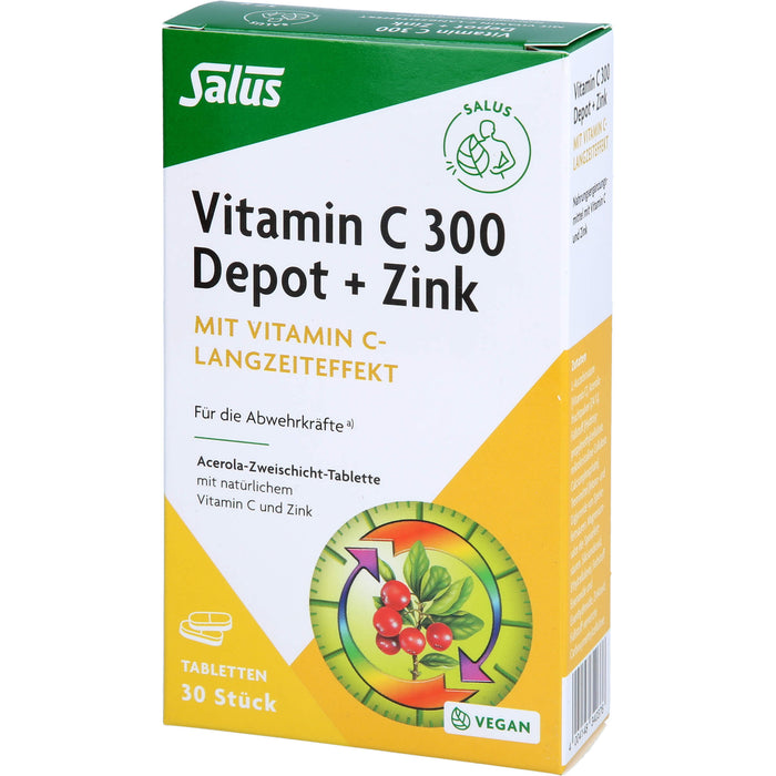 Vitamin C 300 Depot + Zink Salus, 30 St TAB