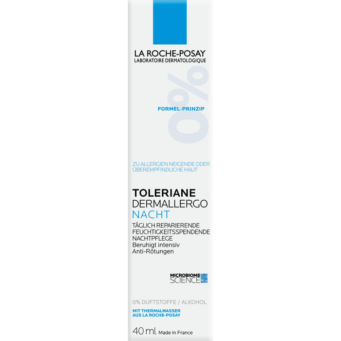 LA ROCHE-POSAY Toleriane Dermallergo Nacht täglich reparierende, feuchtigkeitsspendende Nachtpflege, 40 ml Cream