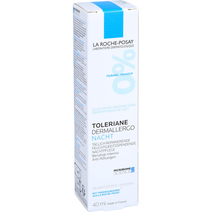 LA ROCHE-POSAY Toleriane Dermallergo Nacht täglich reparierende, feuchtigkeitsspendende Nachtpflege, 40 ml Creme