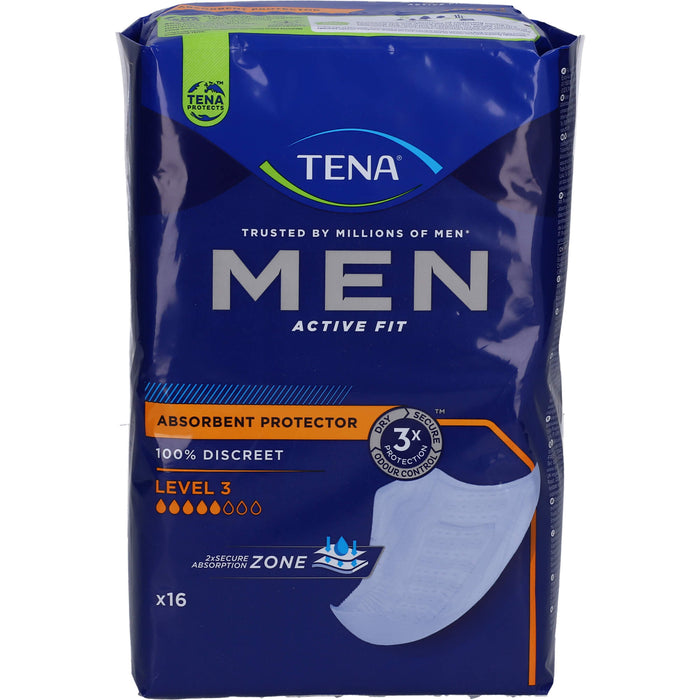 TENA Men Active Fit Level 3 Inkontinenz Einlagen, 16 St