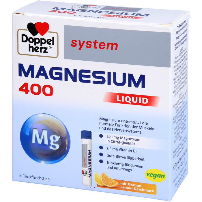 Doppelherz Magnesium 400 Liquid system Lösung, 10 pc Ampoules