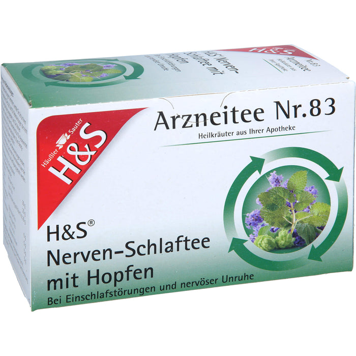 H&S Nerven- und Schlaftee mit Hopfen, 20X1.5 g FBE