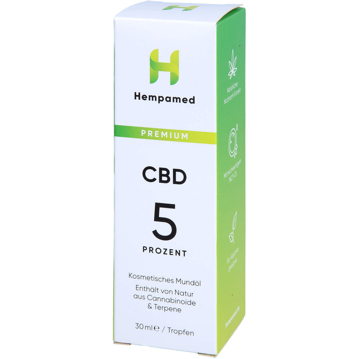 Hempamed CBD Premium Mundöl 5%, 30 ml TRO