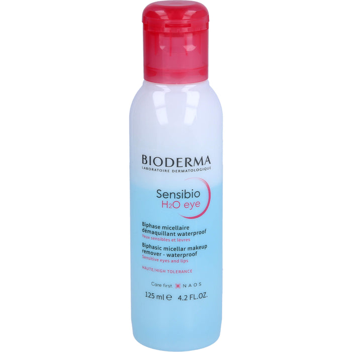 BIODERMA Sensibio H2O eye 2-Phasen Mizellen-Make-up-Entferner, 125 ml Lösung