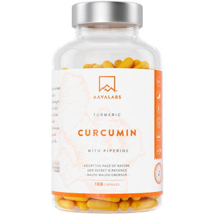 AAVALABS Curcumin + Piperin - vegan, 180 St KAP