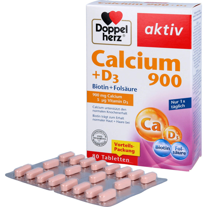 Doppelherz Calcium 900 + D3, 80 St TAB