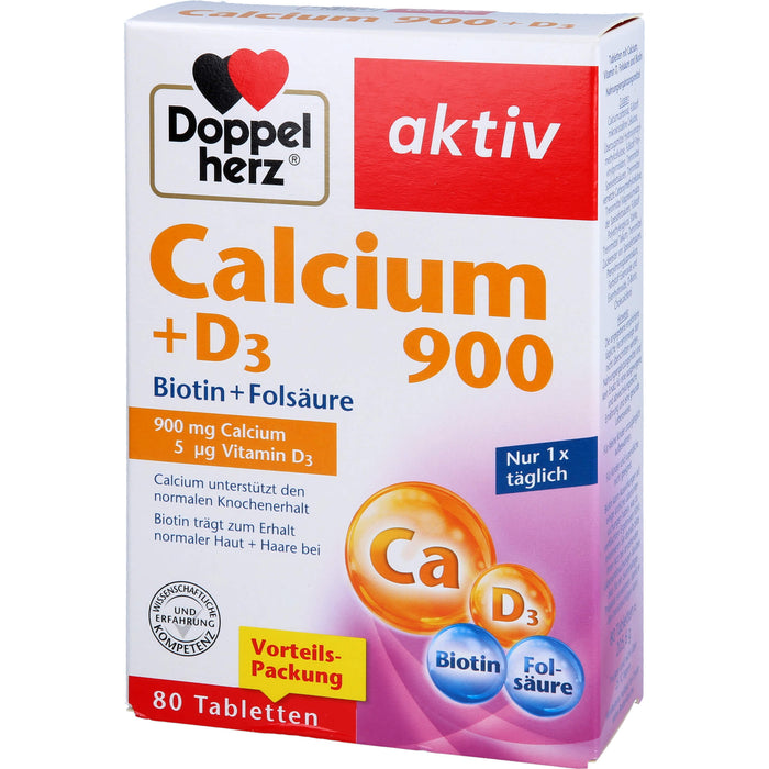 Doppelherz Calcium 900 + D3, 80 St TAB