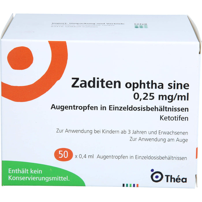 Zaditen Ophtha Sine0.25atr, 50 St EDP