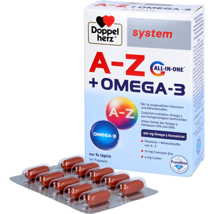 Doppelherz A-Z + Omega-3 All in one system, 30 St KAP