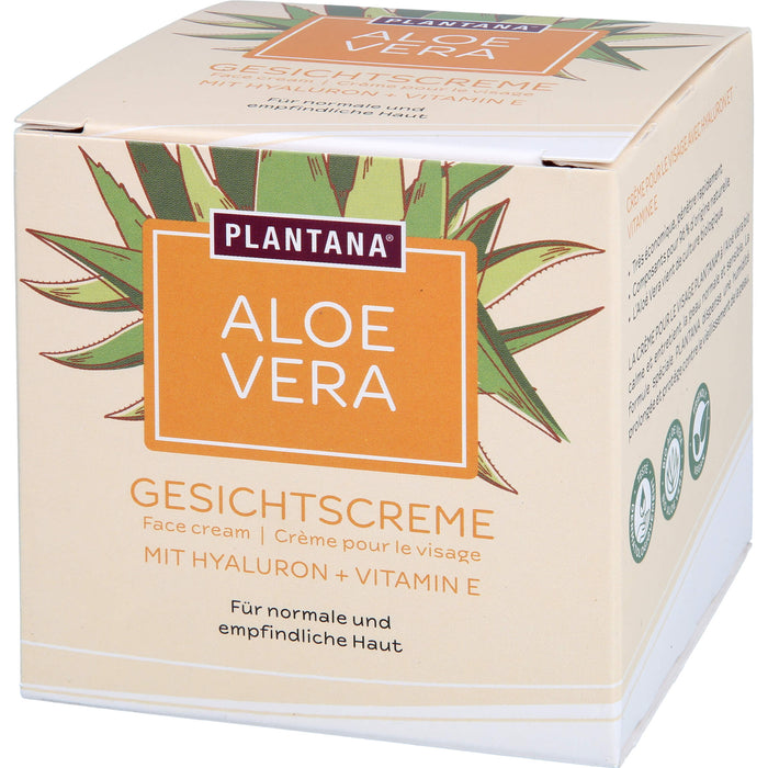 Plantana AloeVera Gesichtscreme Hyaluron & Vita.-E, 50 ml CRE