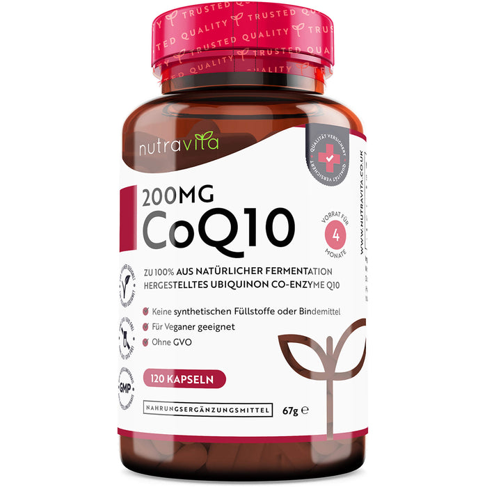 Coenzym Q10 200 mg hochdosiert vegan, 120 St KAP