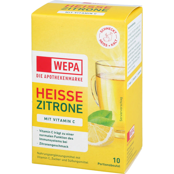 WEPA Heisse Zitrone+Vitamin C Pulver, 10X10 g PUL