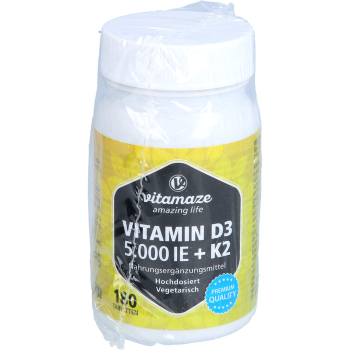 Vitamin D3 K2 5000IE/100ug hochdosiert, 180 St TAB