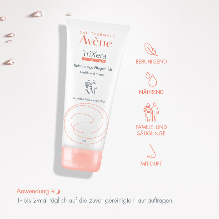 AVENE TriXera Nutrition Reichhaltige Pflegemilch, 200 ml Cream