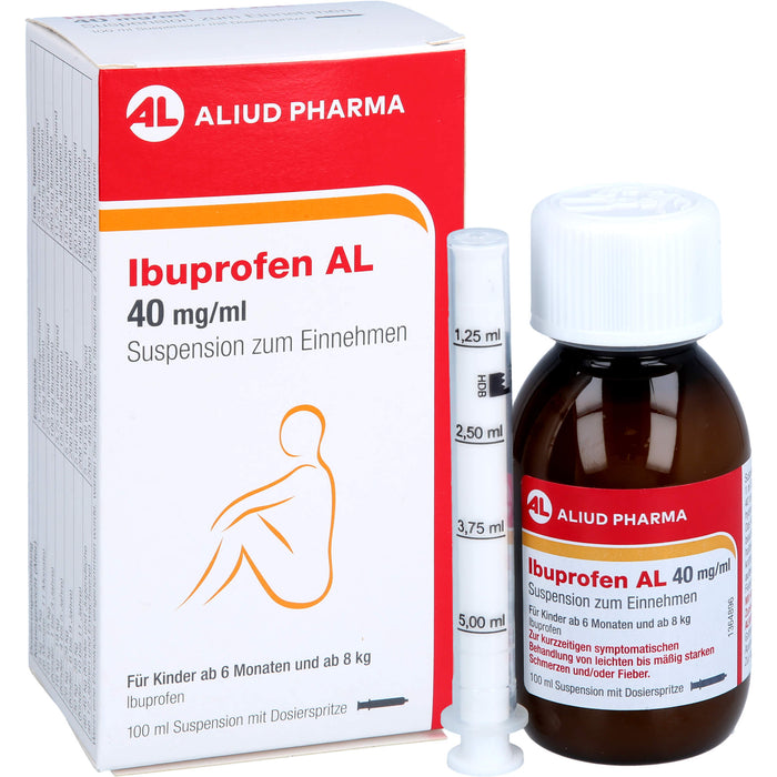 Ibuprofen AL 40 mg/ml Suspension zum Einnehmen, 100 ml Lösung