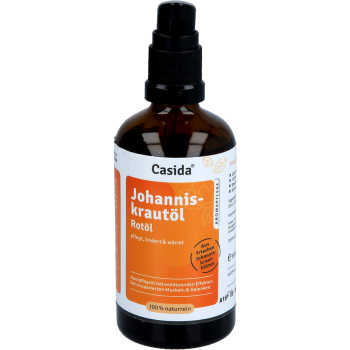 Casida Johanniskraut Rotöl pflegt, lindert und wärmt bei strapazierten Muskeln und Gelenken, 100 ml Oil