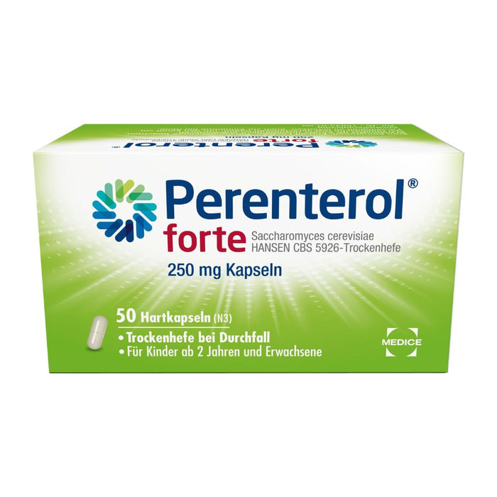 Perenterol forte 250 mg Kapseln Trockenhefe bei Durchfall, 50 St. Kapseln