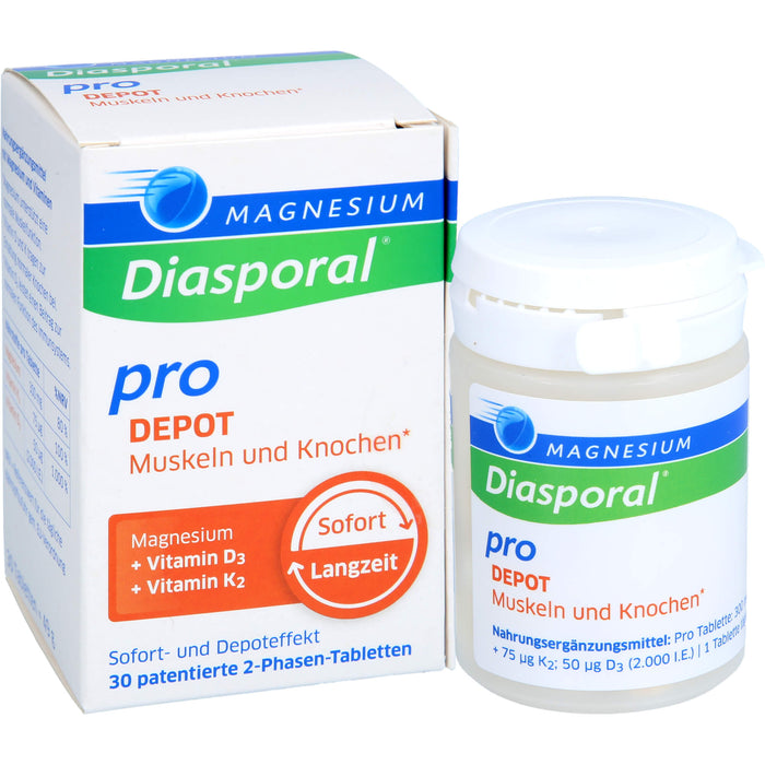 MAGNESIUM DIASPORAL PRO+D3+K2 DEPOT Muskel+Knochen, 30 St TAB